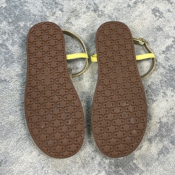 New Sam Edelman Naomi Strappy Thong Sandals Yellow Summer Beach Sz 8 - Picture 13 of 15